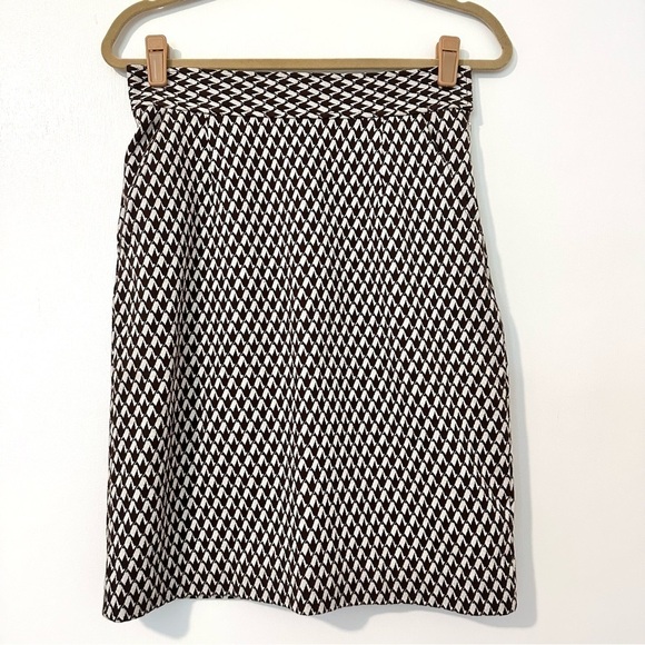 Lilly Pulitzer Women’s Crane Houndstooth Pencil Skirt Size 8 Brown White - Picture 1 of 6